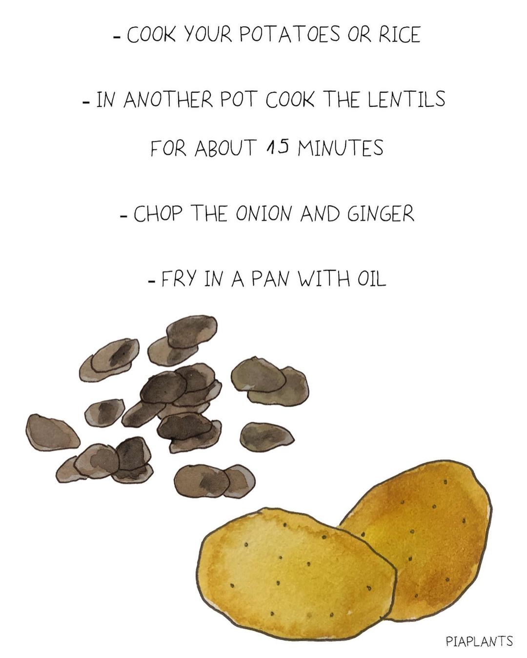 Hungover Day Potatoes and Lentil Dal