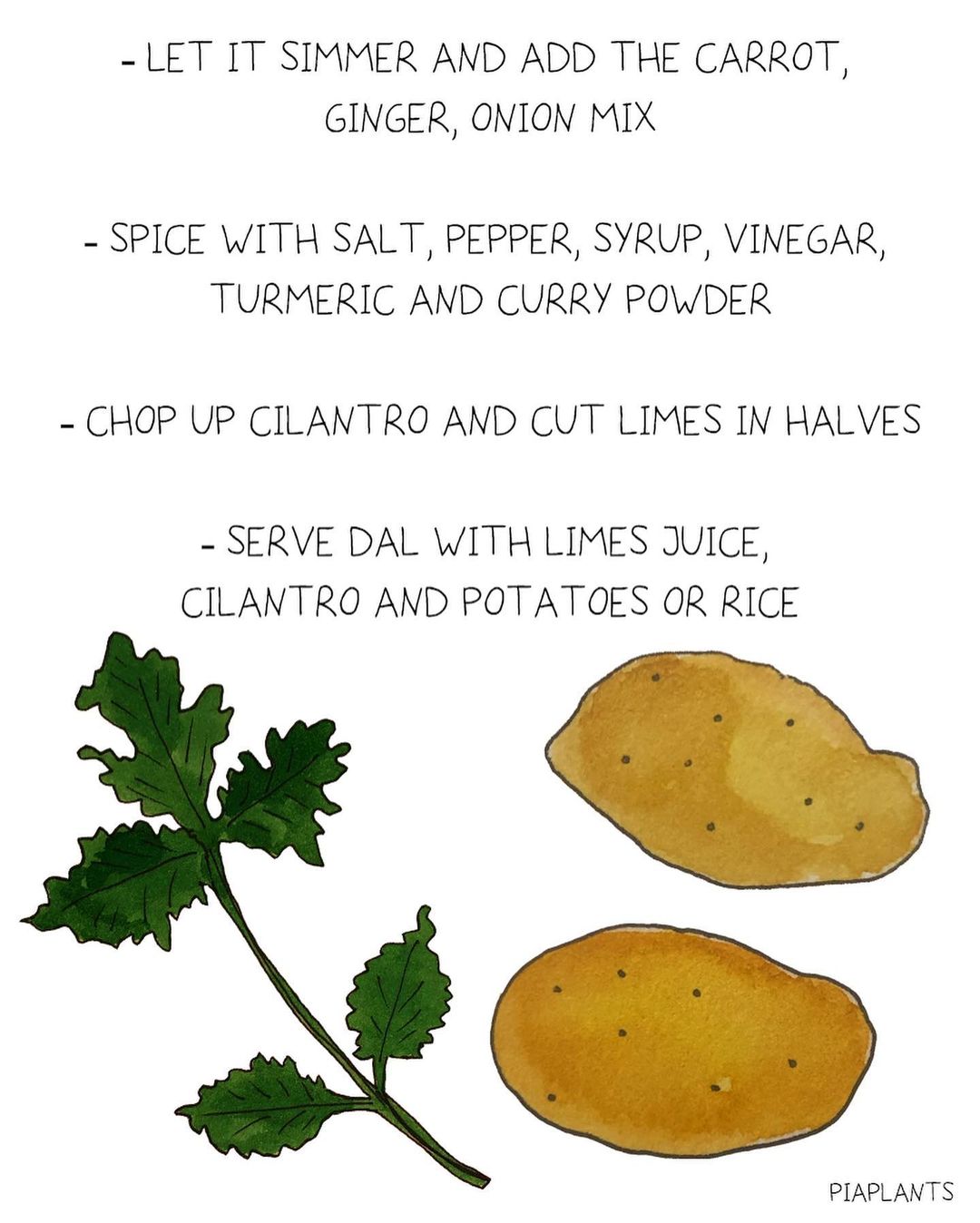 Hungover Day Potatoes and Lentil Dal