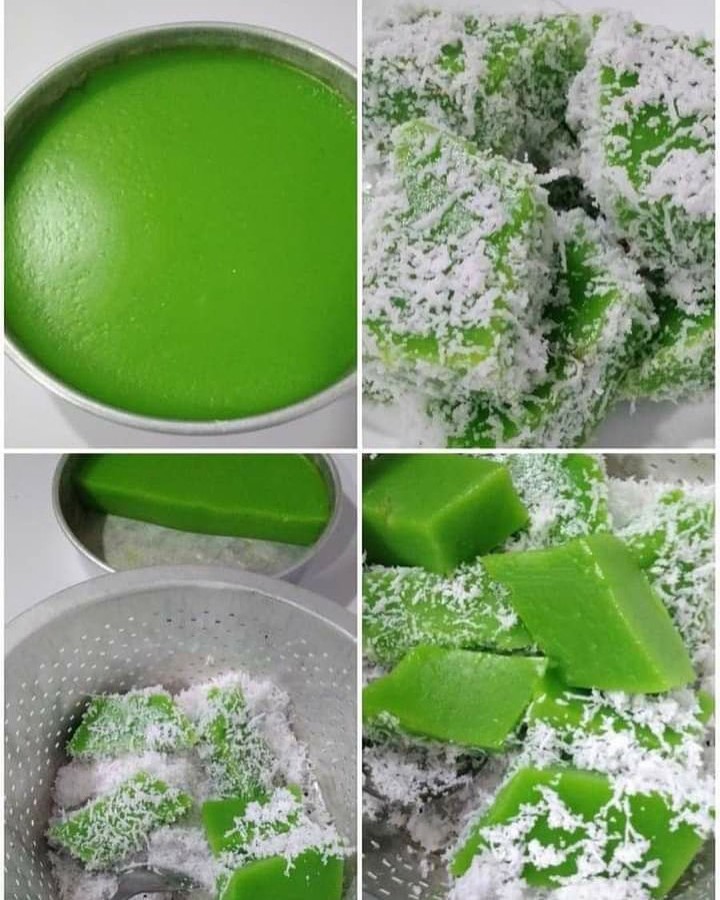 Traditional Steamed Pandan Kuih