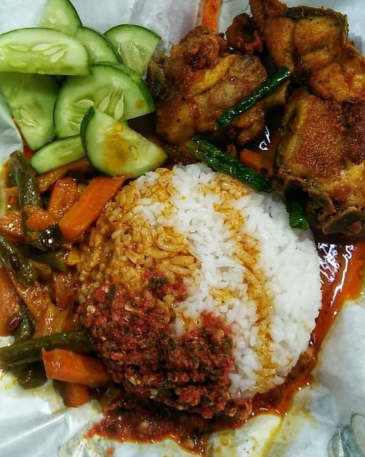 Malaysian Nasi Kak Wok Rice Meal