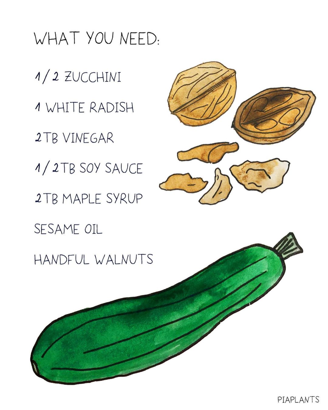 Zucchini and Radish Salad with Caramelized Walnuts