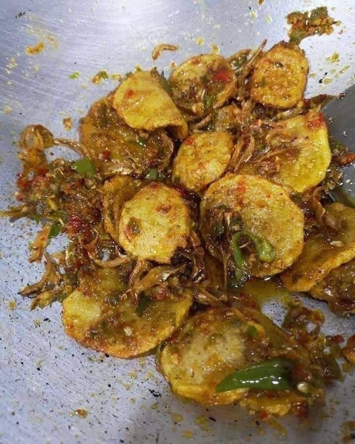 Spicy Potato and Anchovy Stir-Fry