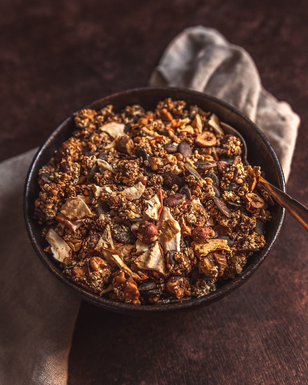 Homemade Spiced Apple Granola Breakfast