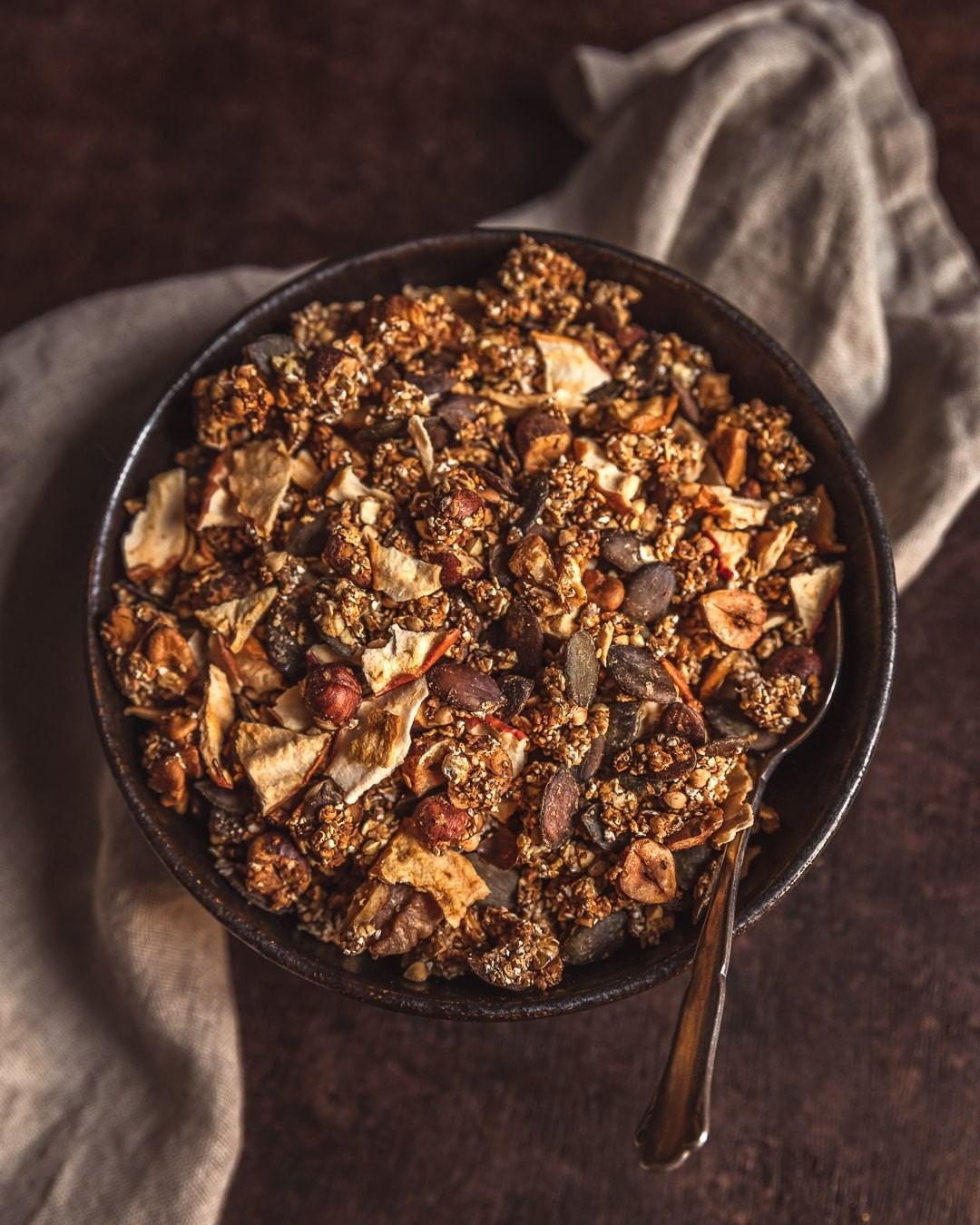 Homemade Spiced Apple Granola Breakfast