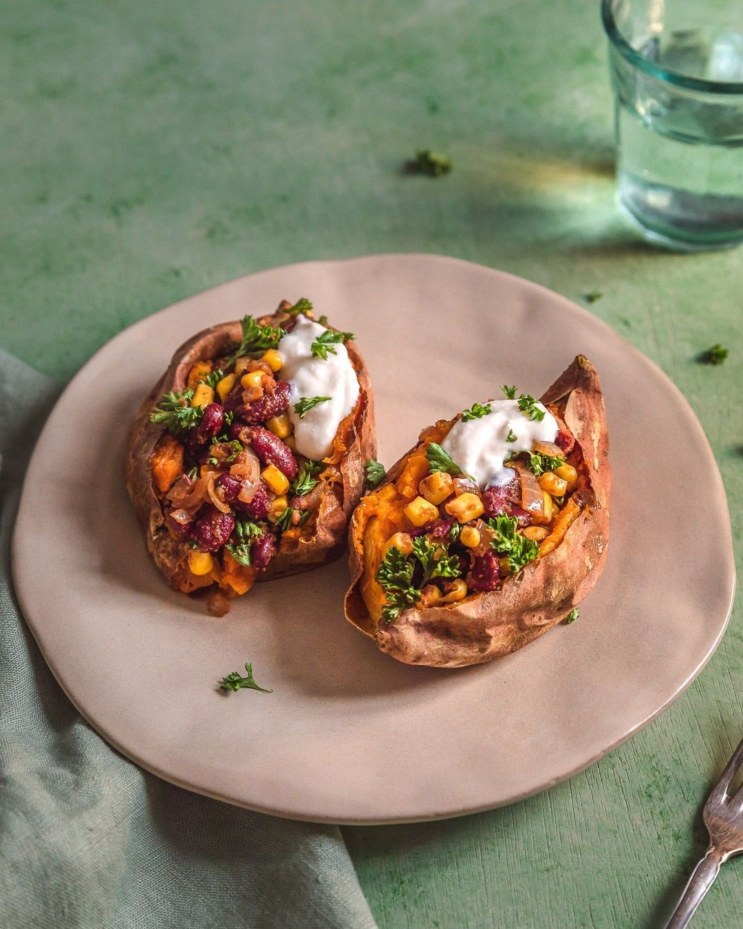 Mexican Style Stuffed Sweet Potatoes