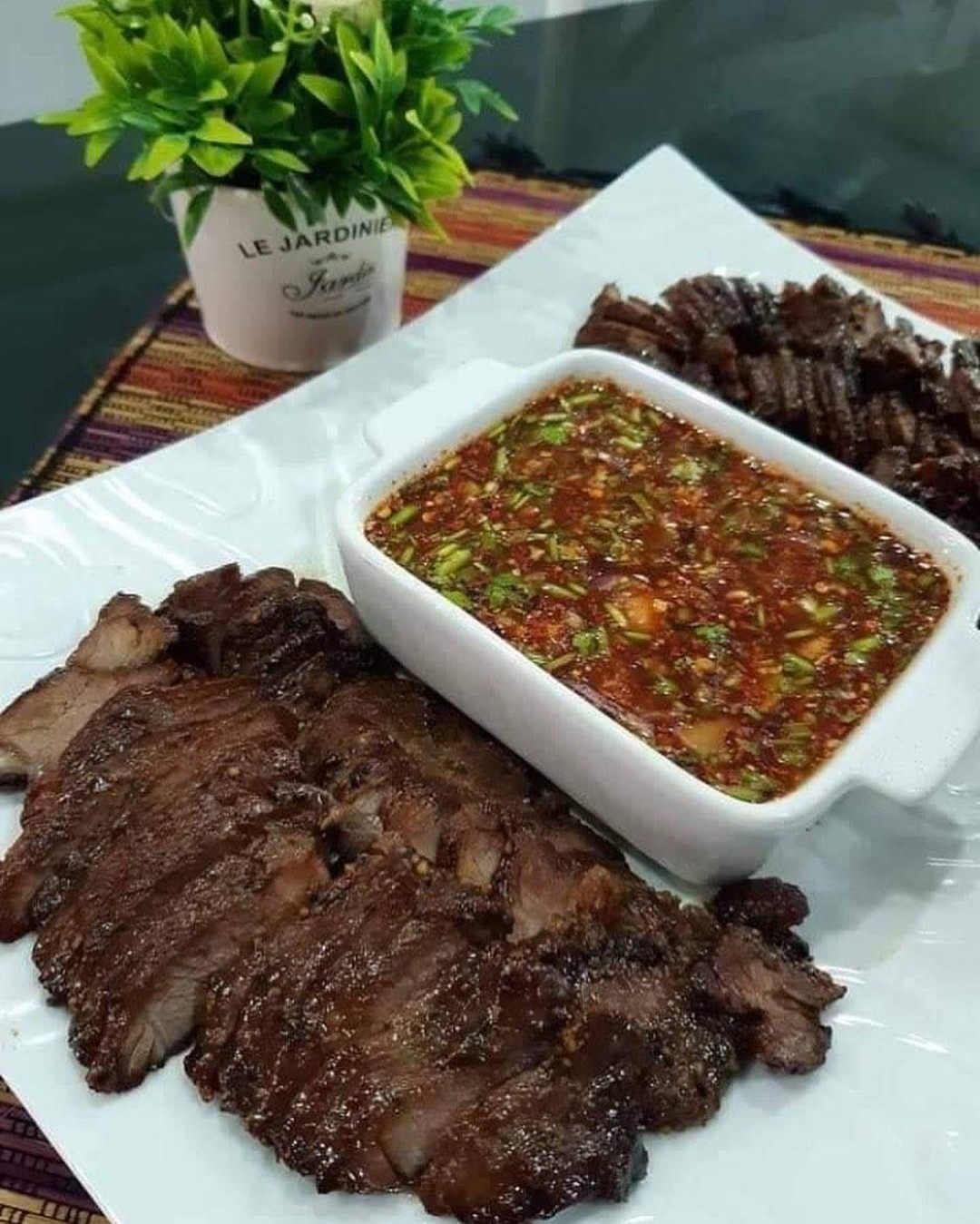 Grilled Marinated Beef with Sauce