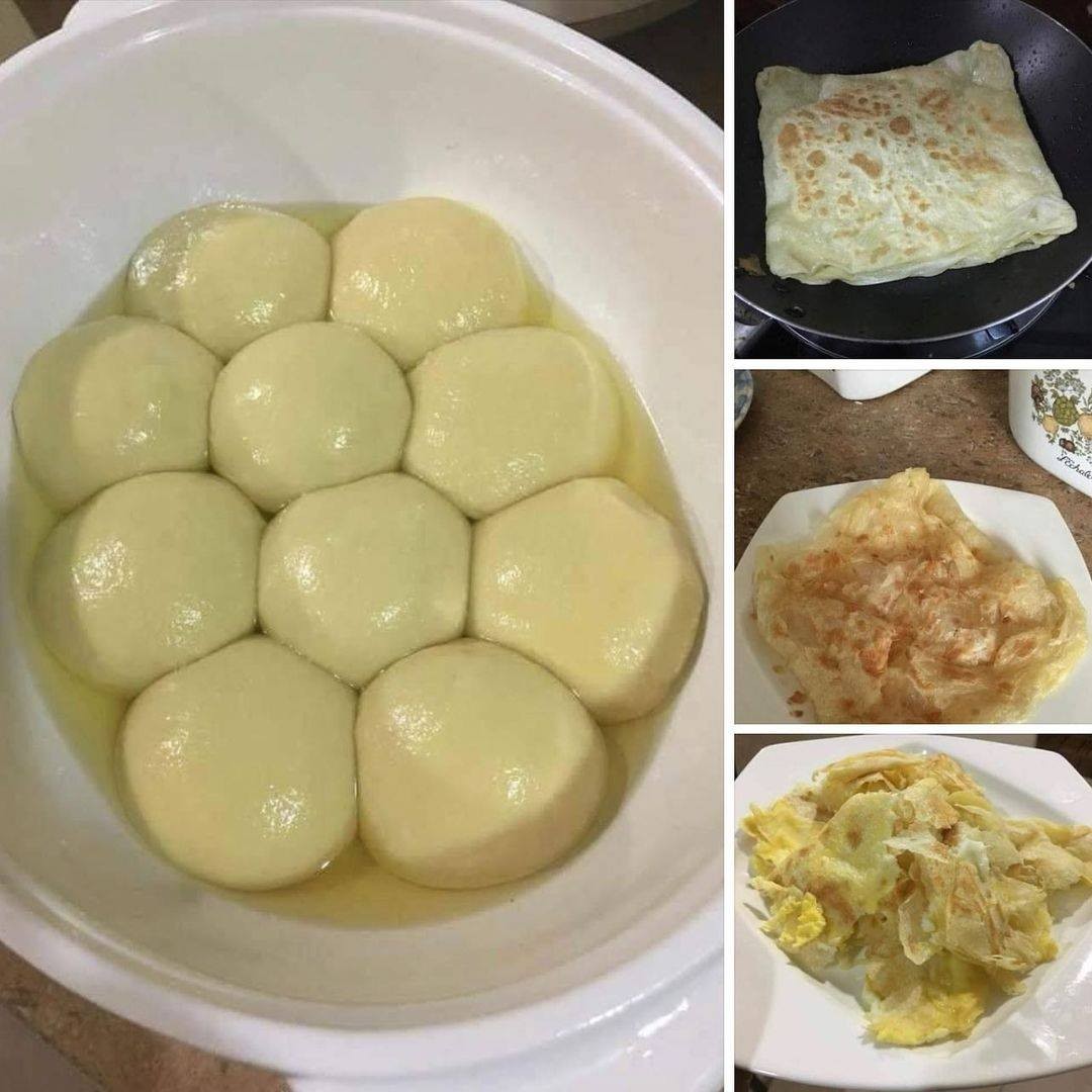 Eggless Malaysian Roti Canai