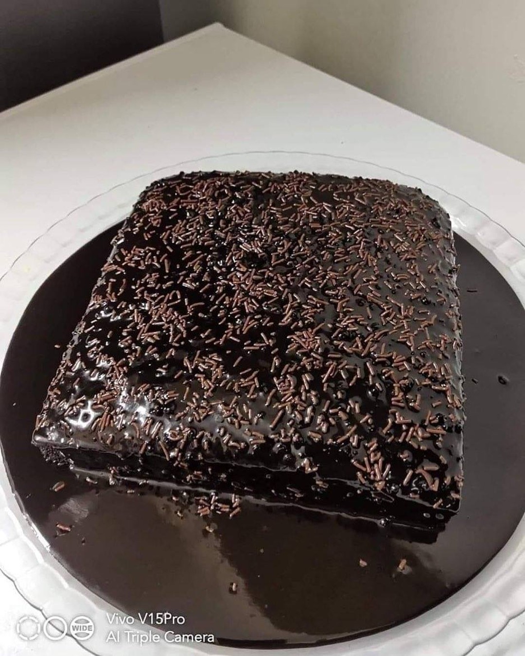Steamed Moist Chocolate Walnut Cake