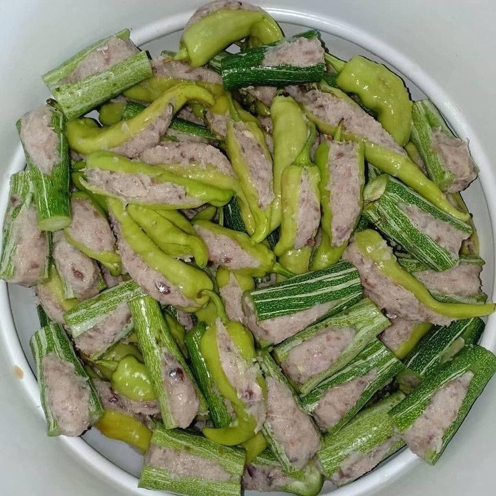 Kelantan-Style Fish-Stuffed Chili and Luffa