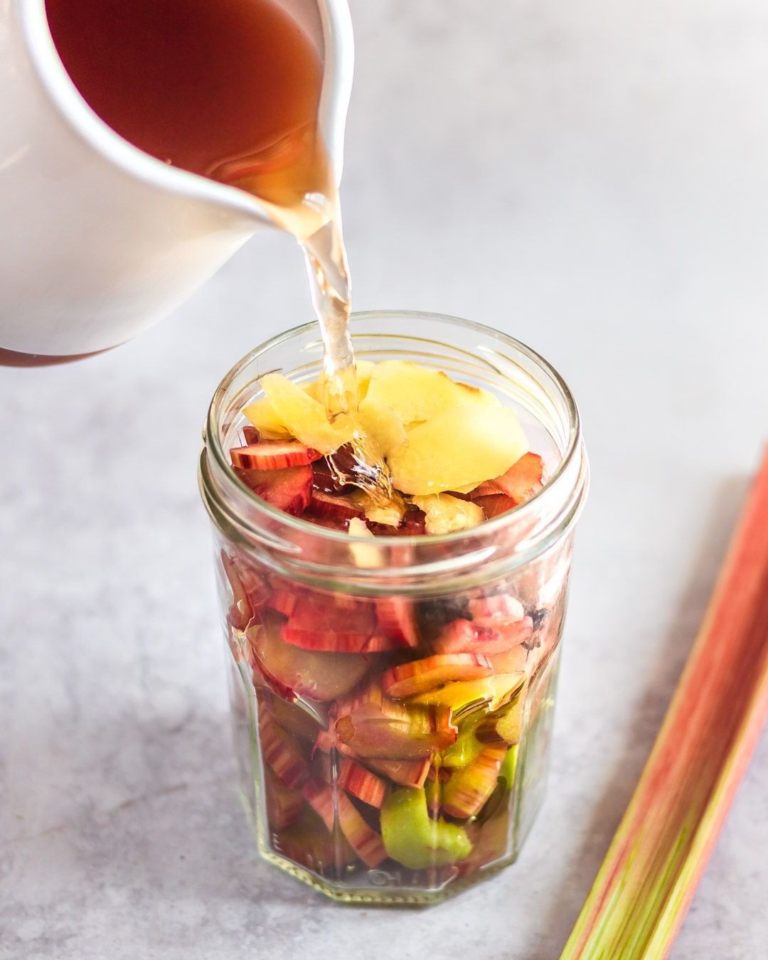 Pickled Rhubarb with Ginger and Spices