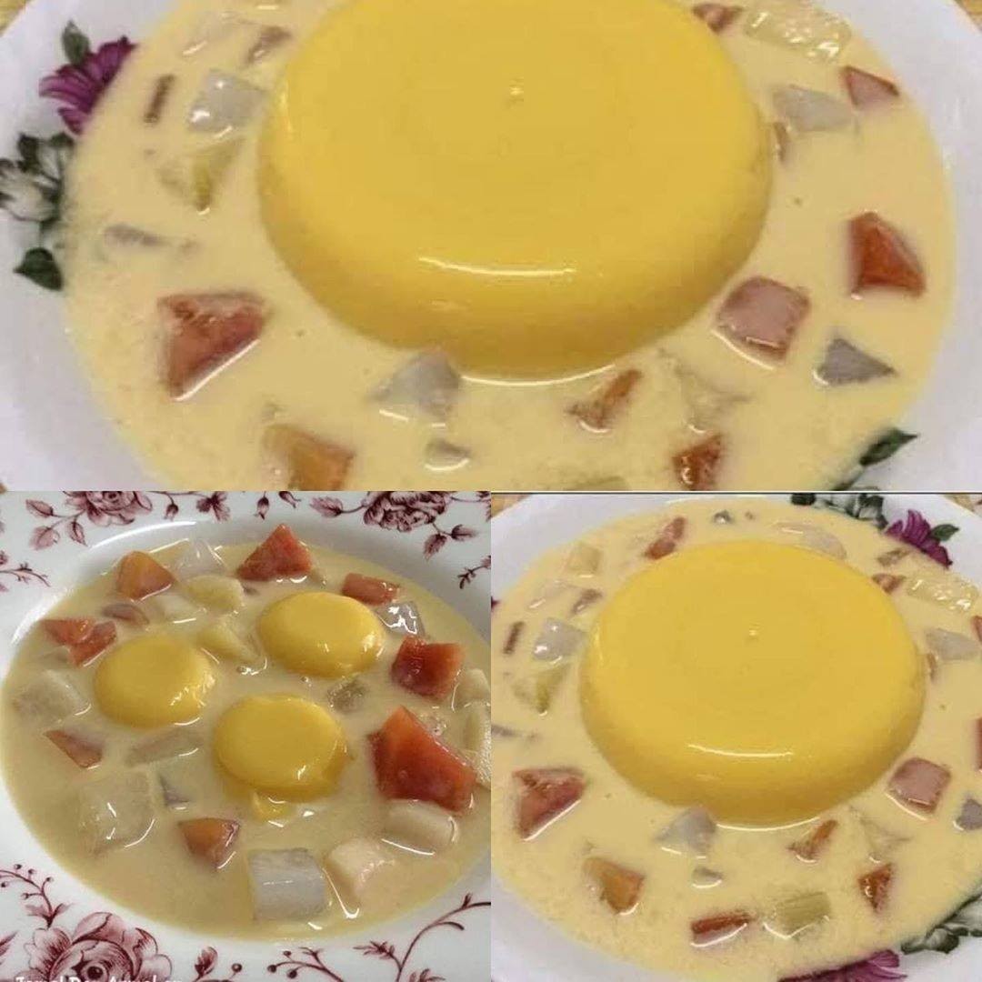 Custard Pudding and Sauce