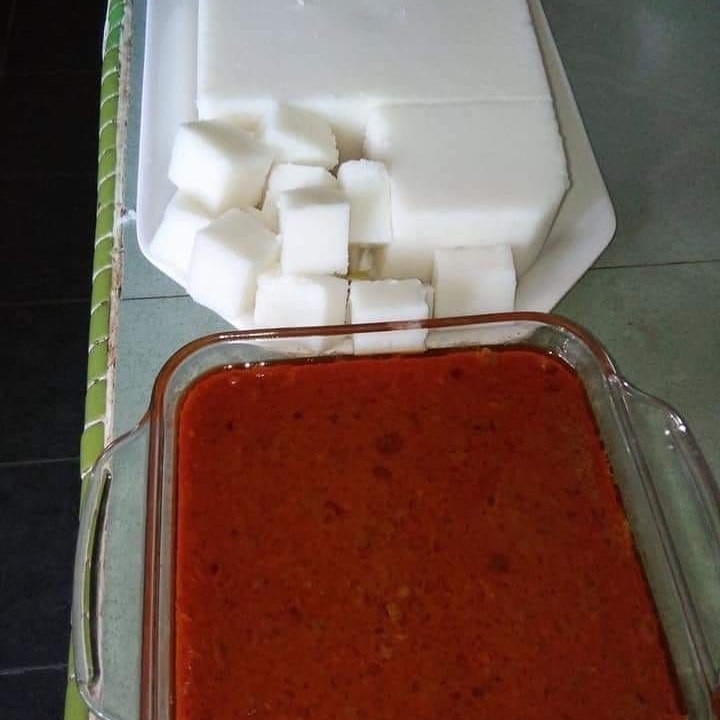 Nasi Impit with Peanut Sauce