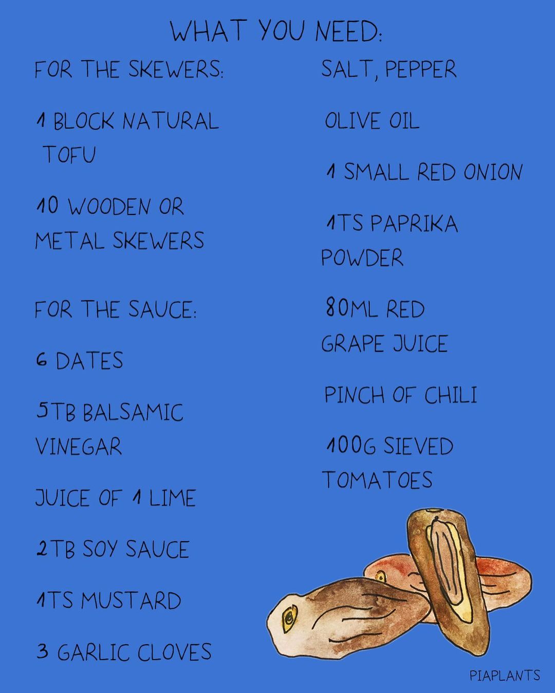 Homemade BBQ Tofu Skewers
