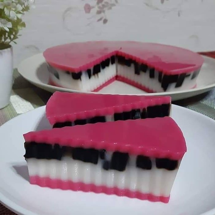 Layered Bandung Cincau Pudding
