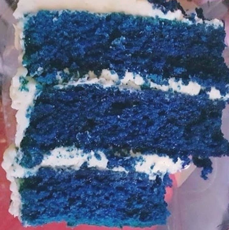 Homemade Blue Velvet Cake