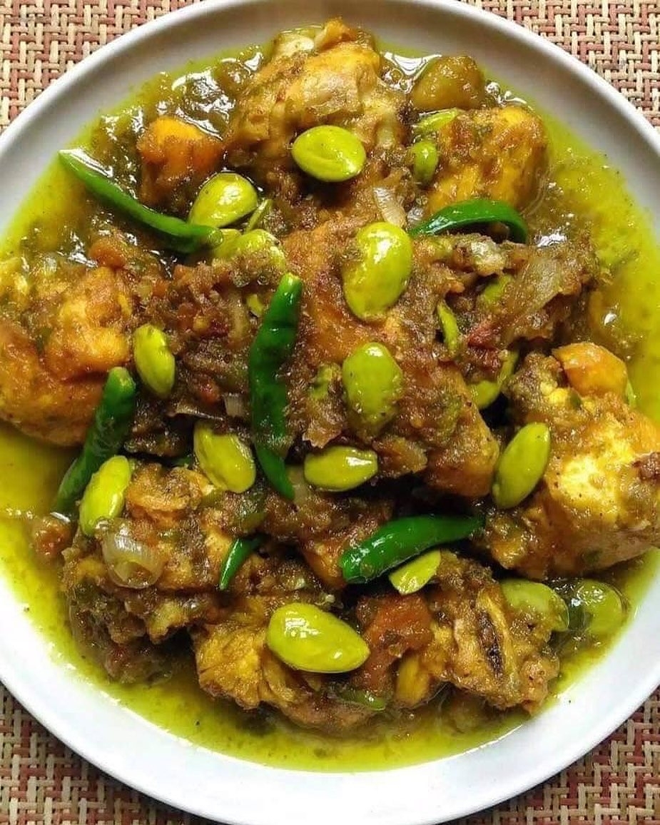 Green Sambal Chicken with Petai