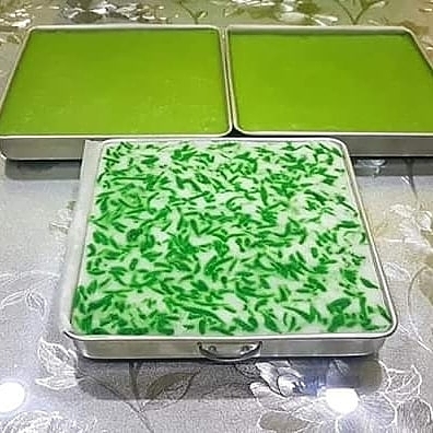 Steamed Cendol Layer Cake