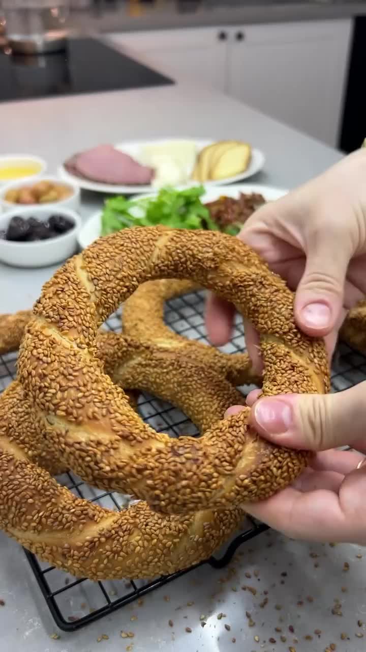 Crispy Turkish Street Simit Bread