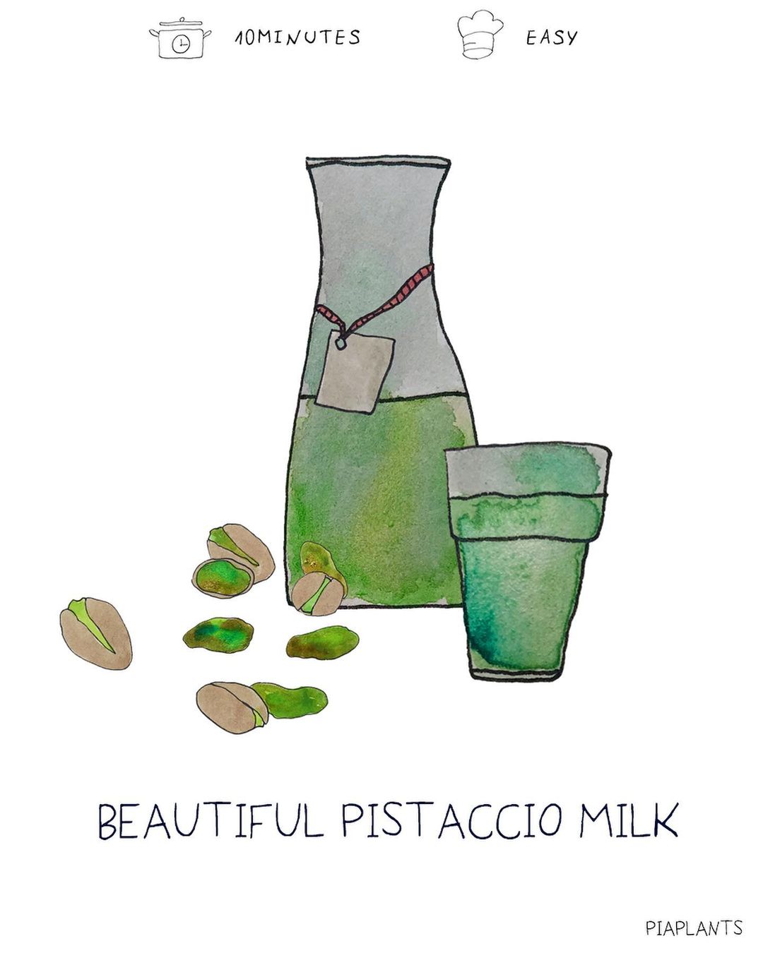 Homemade Pistachio Milk with Maple Syrup and Salt