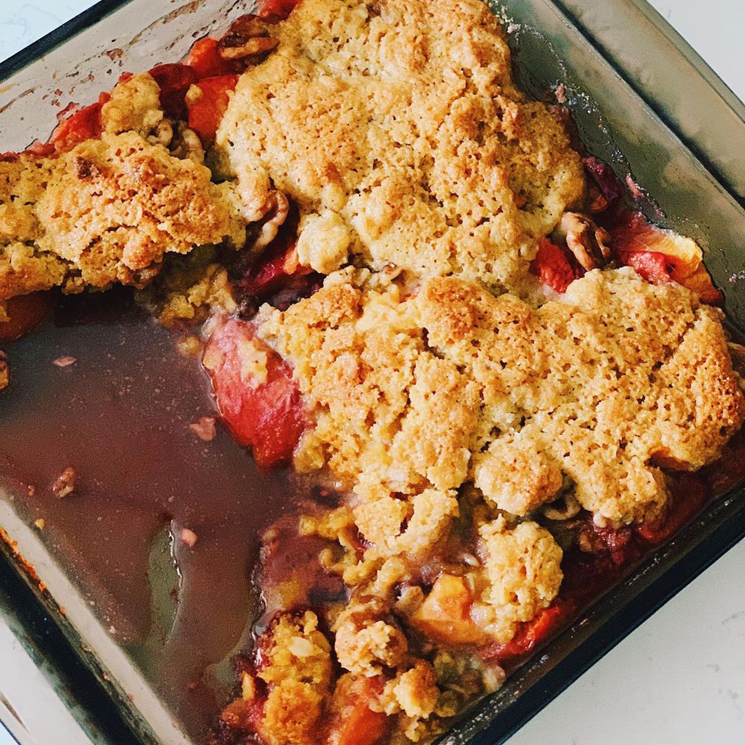 Cobbler with a Cornmeal Almond Oat