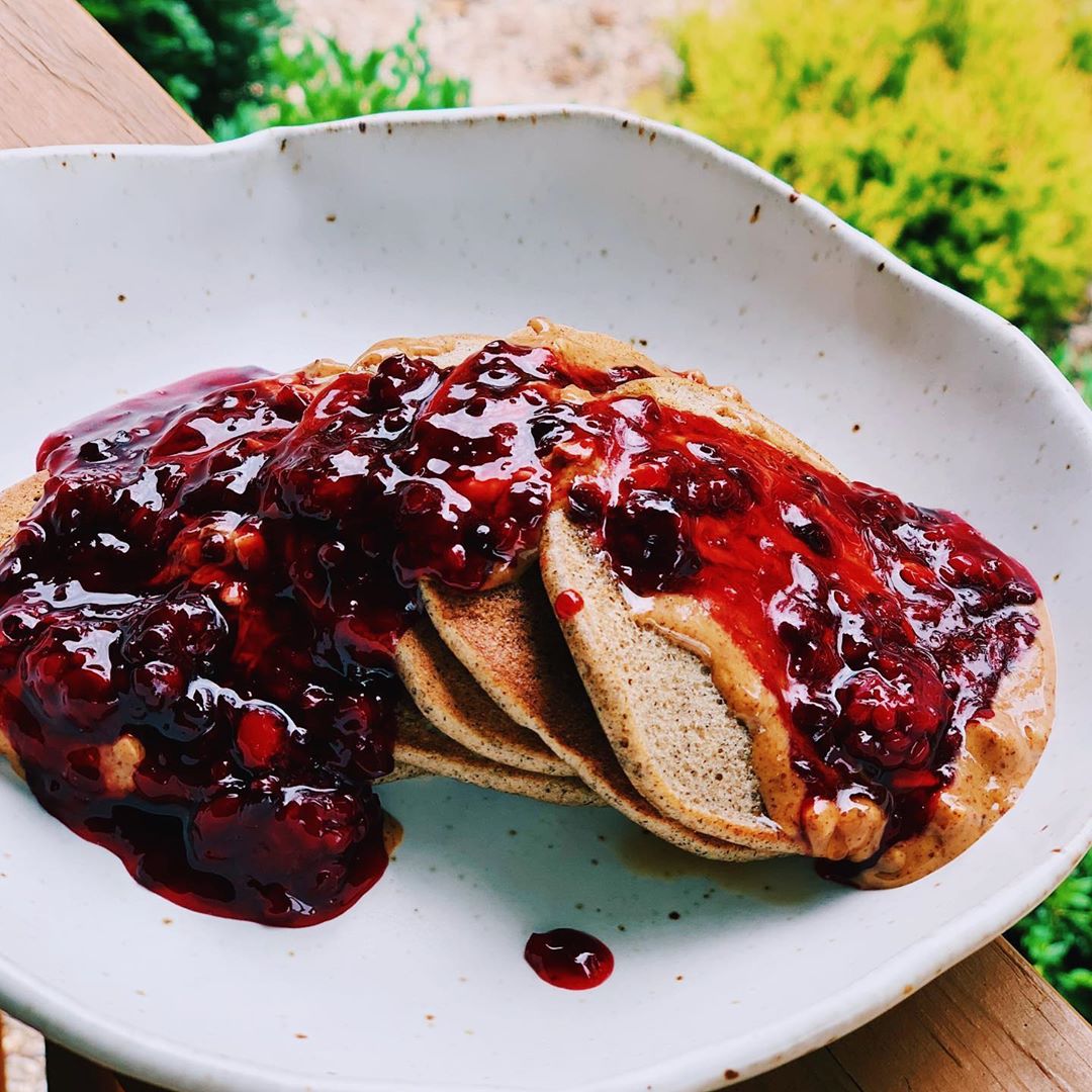 Buckwheat Pancakes with Quick Blackberry Jam