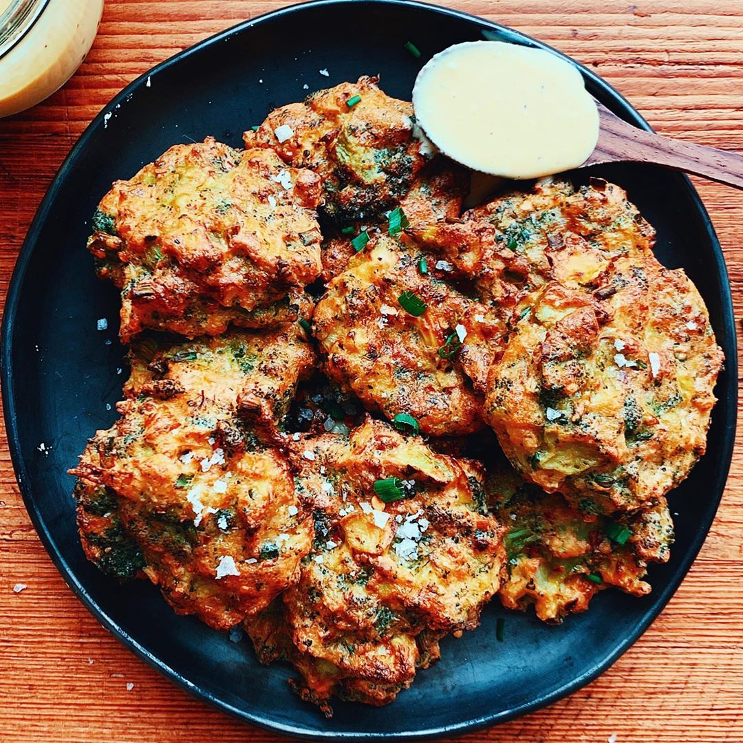 Broccoli Cheddar Fritters in Air Fryer