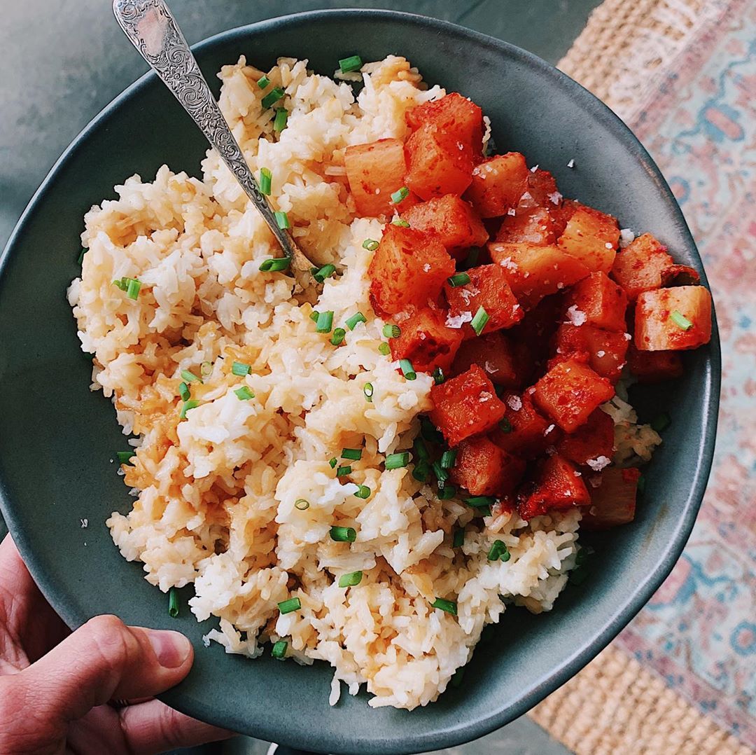 Sesame Kimchi Stovetop Rice
