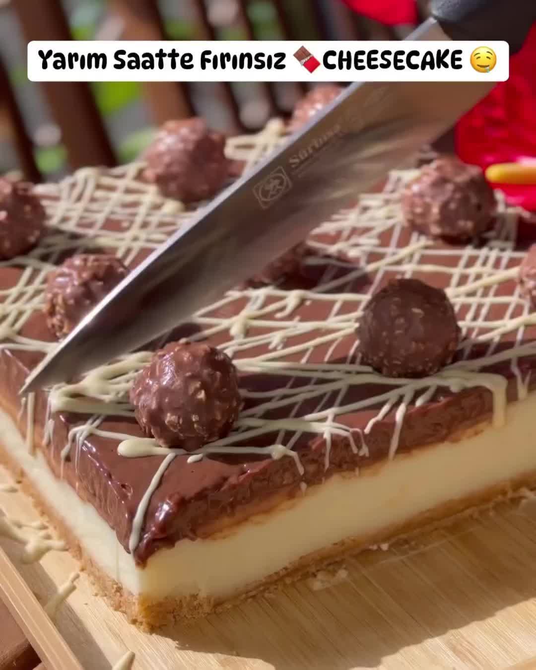 No-Bake Semolina Chocolate Cheesecake