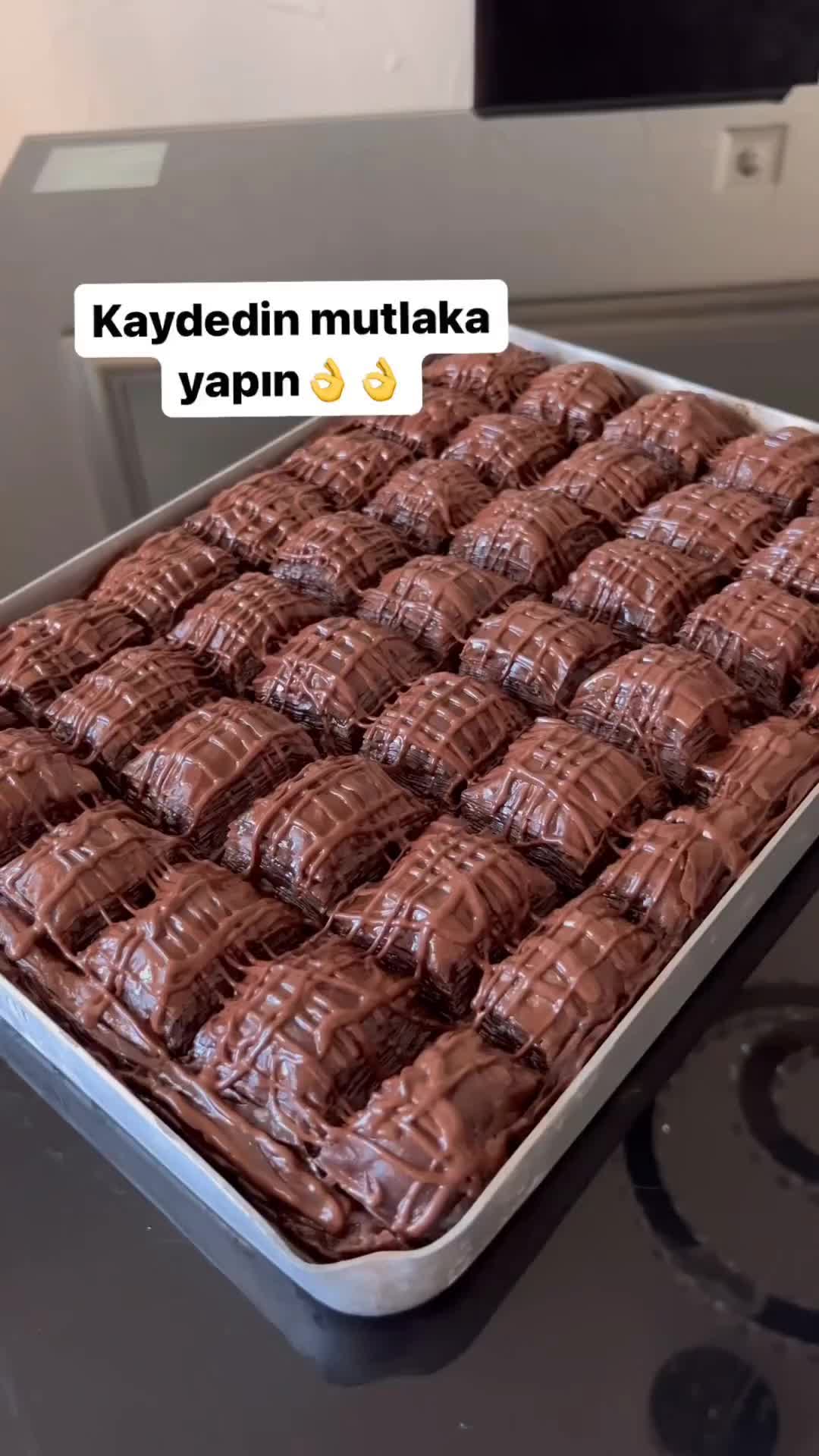 Chocolate Baklava with Syrup