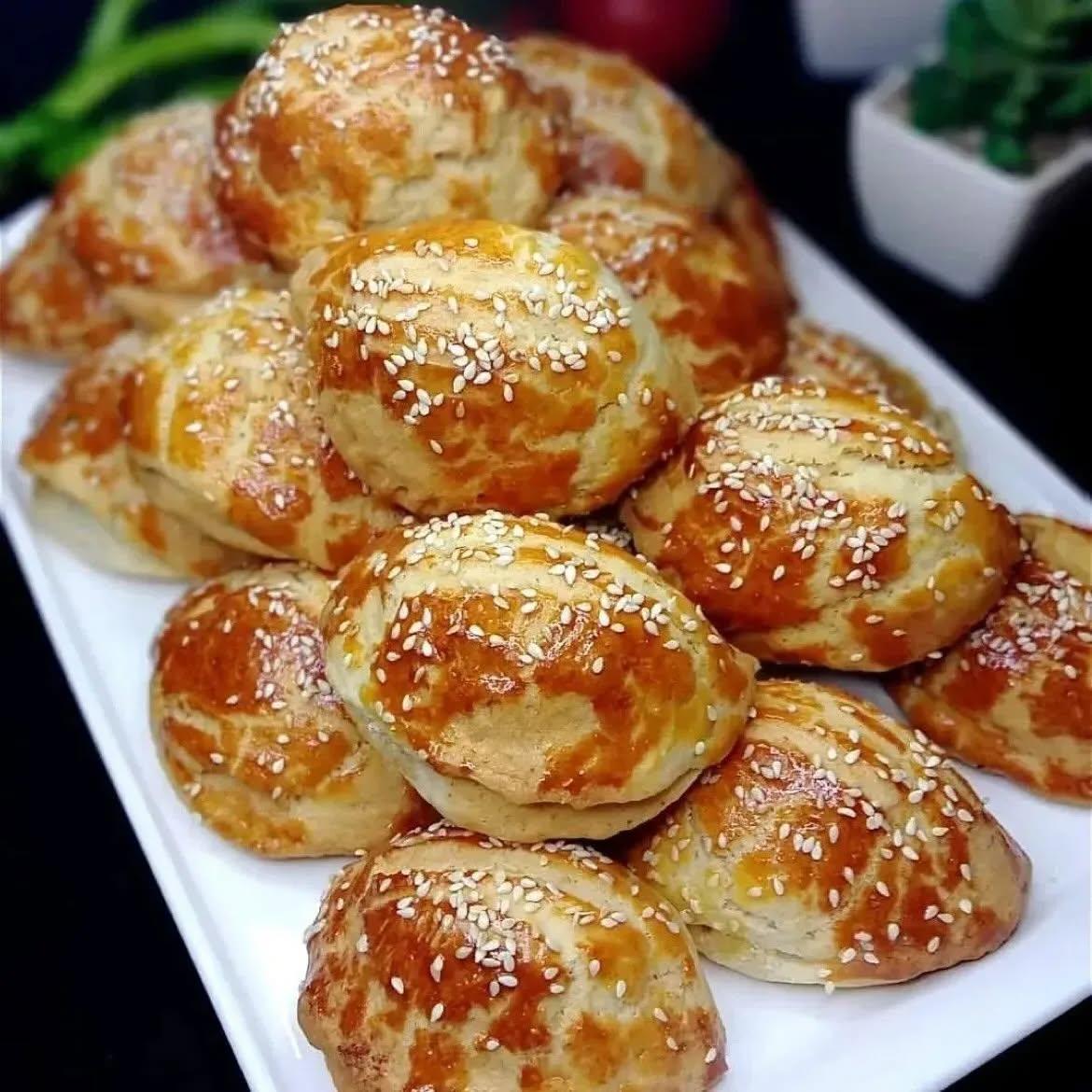Traditional Turkish Açma Bread Rolls