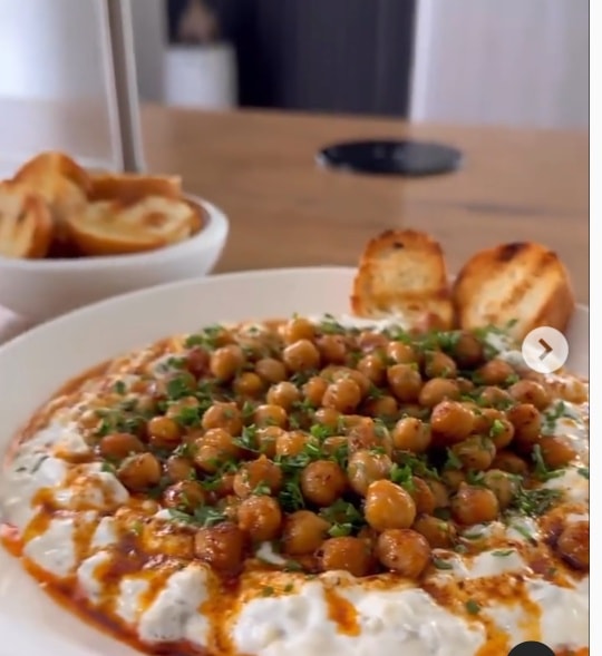 Crispy Chickpea Roasted Eggplant Salad