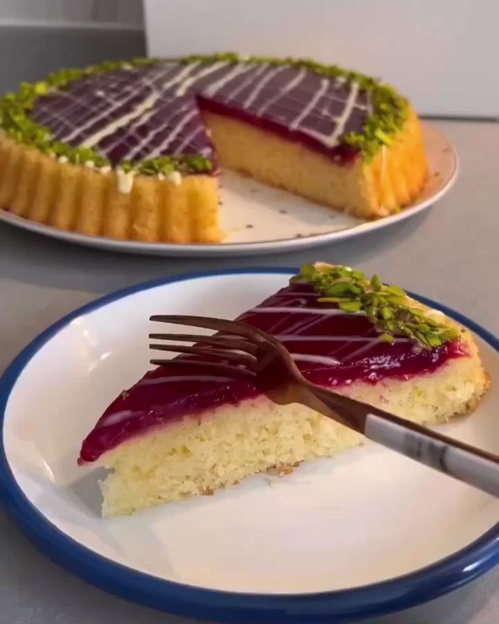 Baked Cherry Tart with Sauce