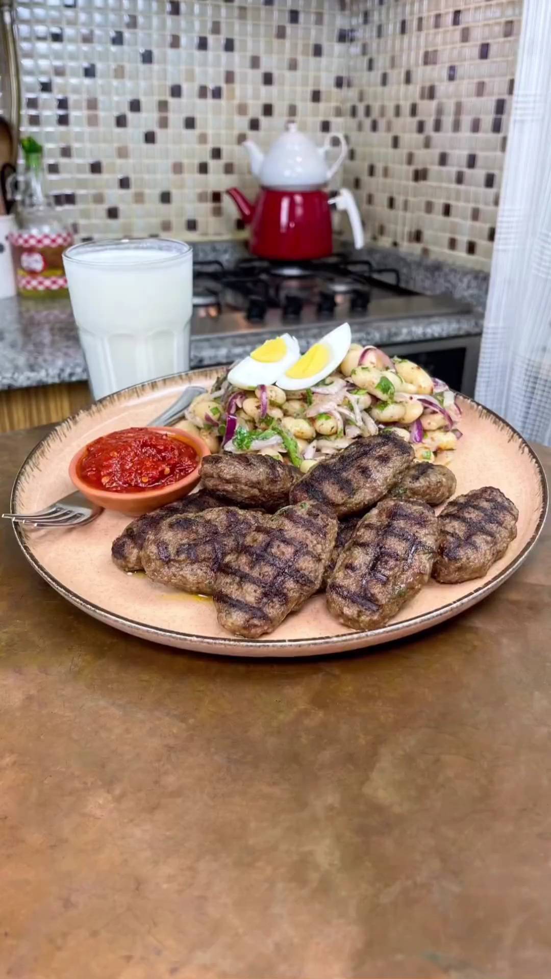 Turkish Meatballs and Bean Salad