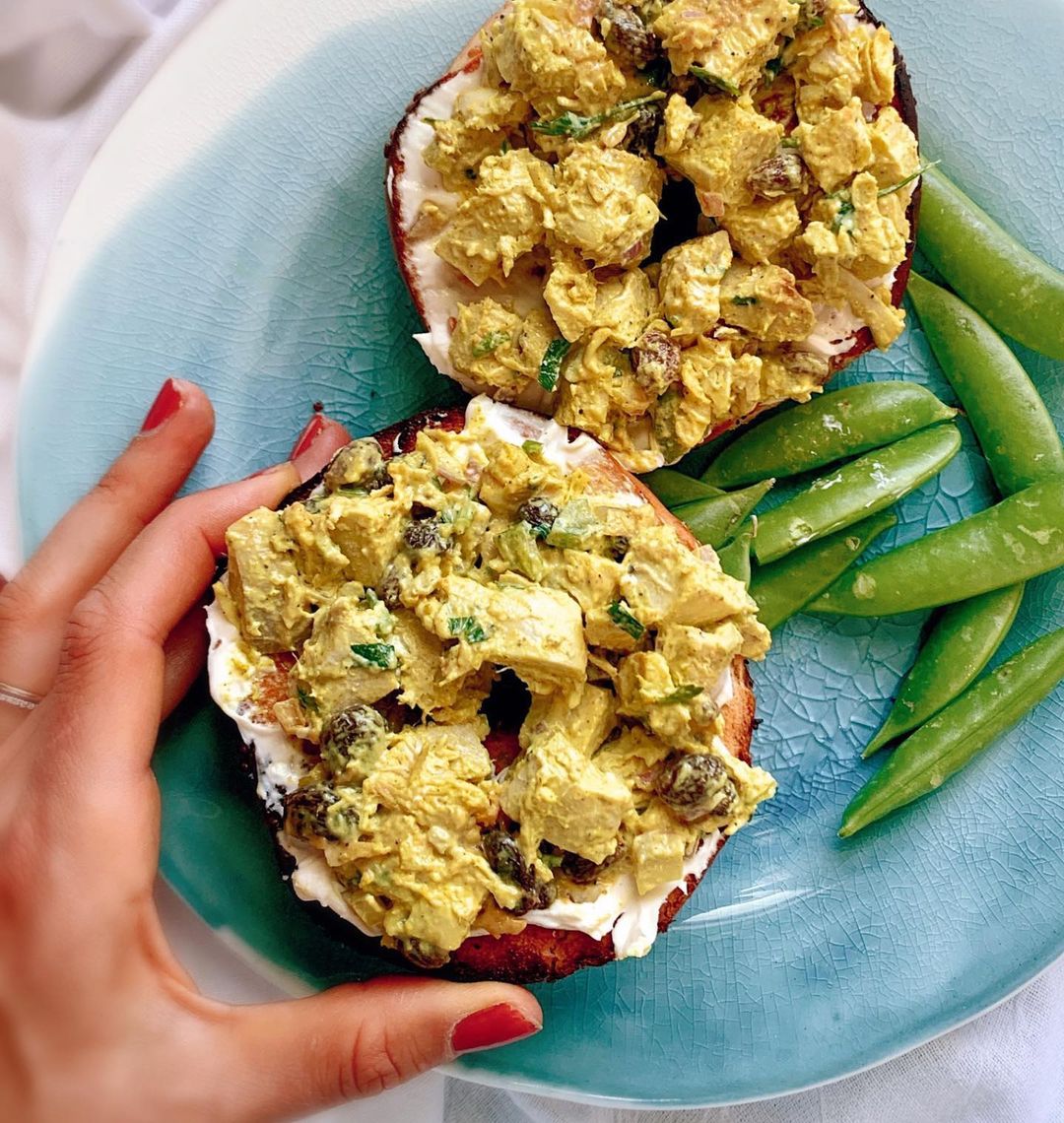 Curried Chicken Salad with Cashews and Raisins