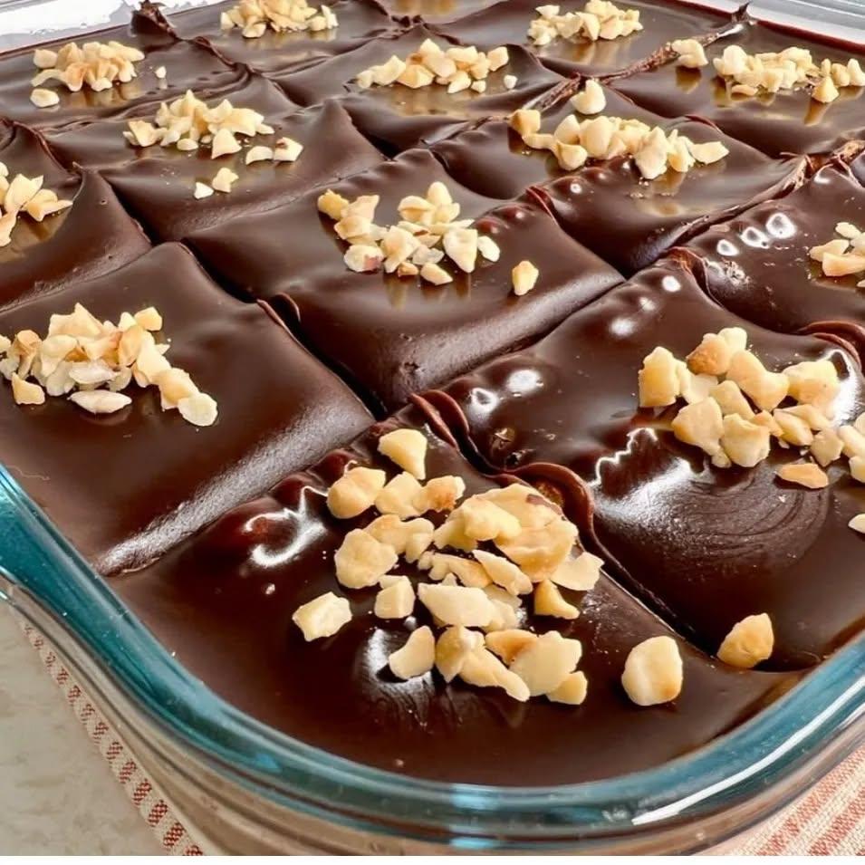 Semolina Pudding with Chocolate Ganache