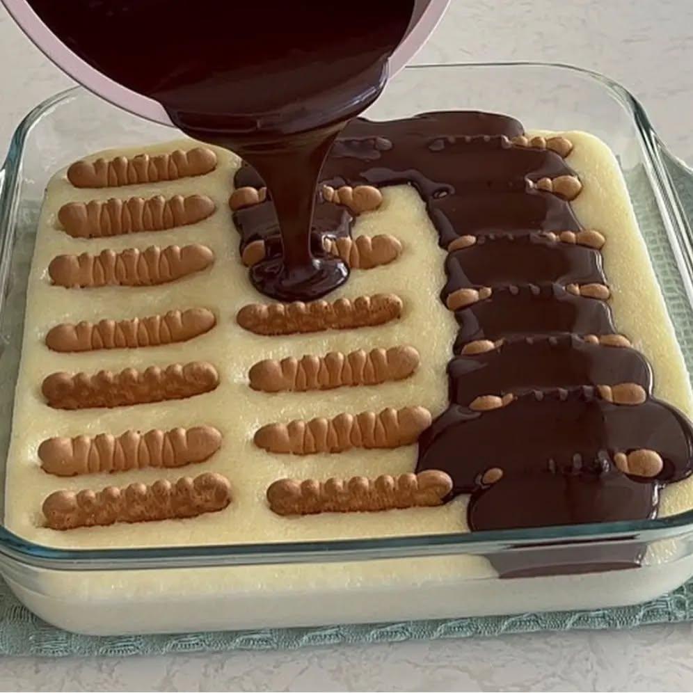 Semolina Pudding with Chocolate Ganache