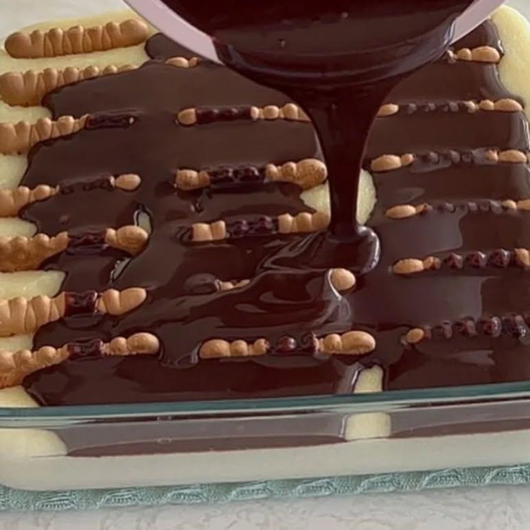 Semolina Pudding with Chocolate Ganache