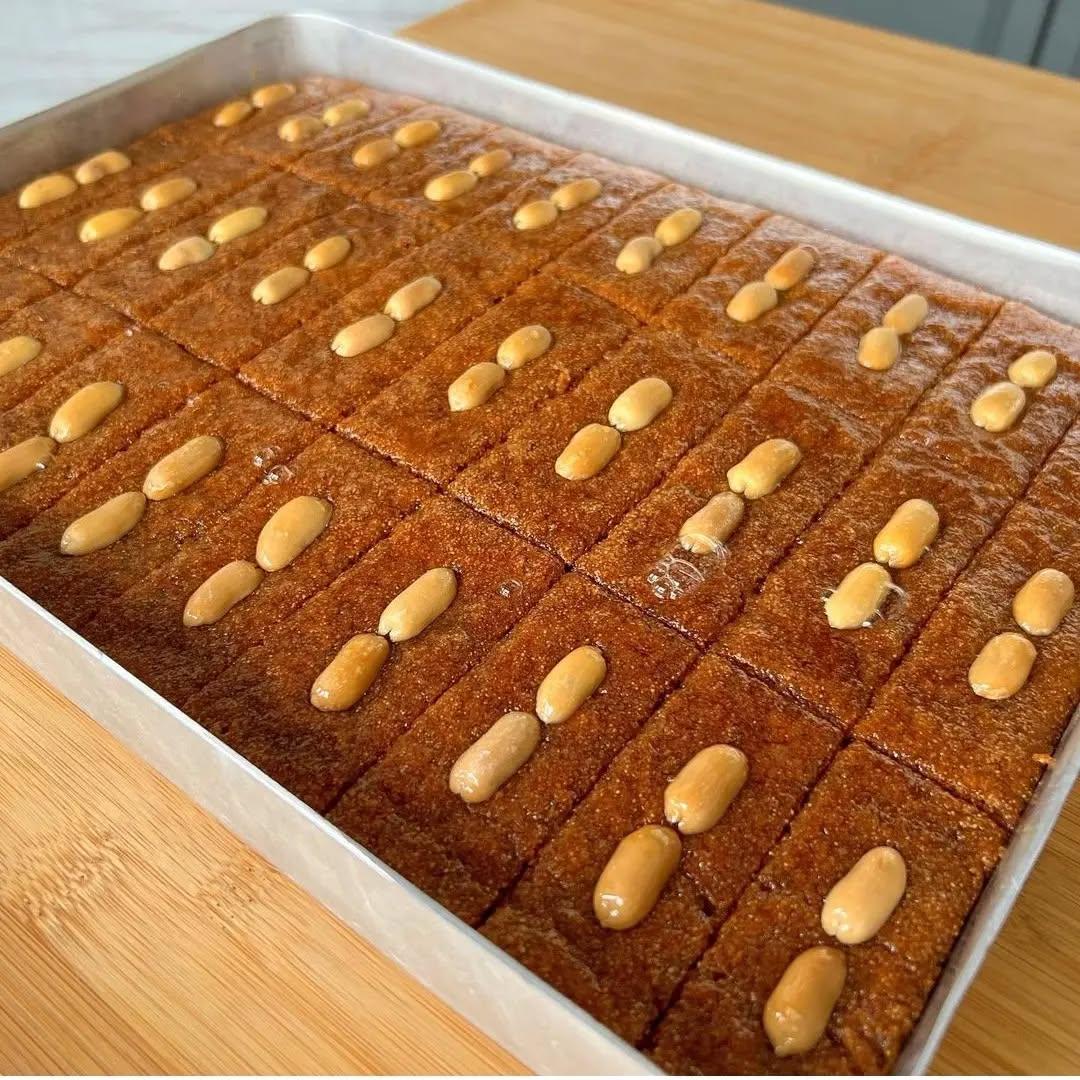 Turkish Shambali Semolina Dessert