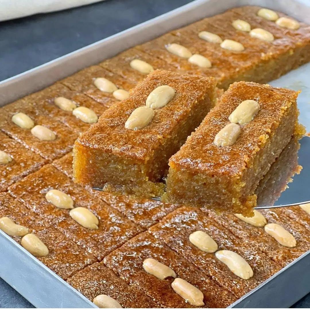 Turkish Shambali Semolina Dessert