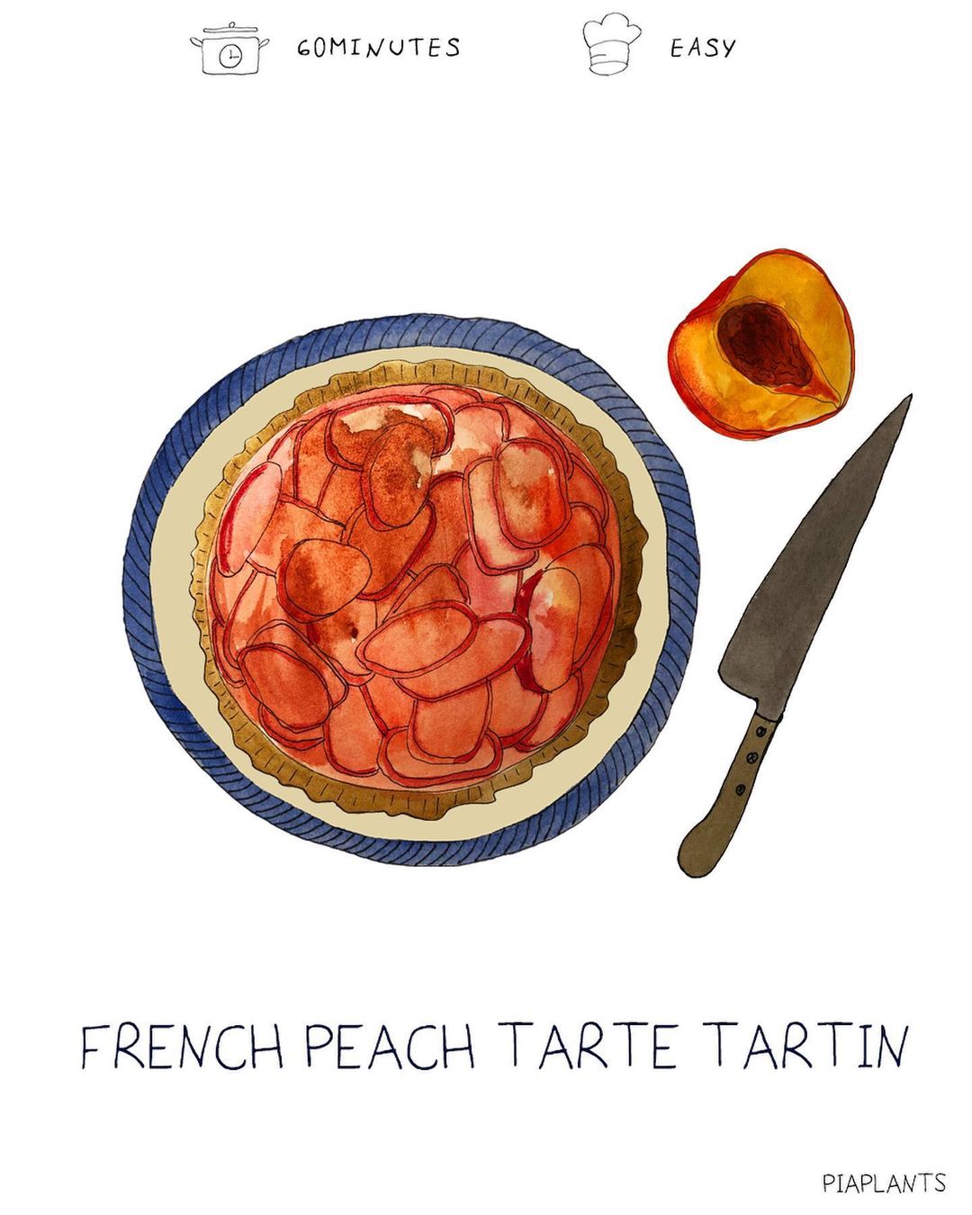 French peach tarte tartin