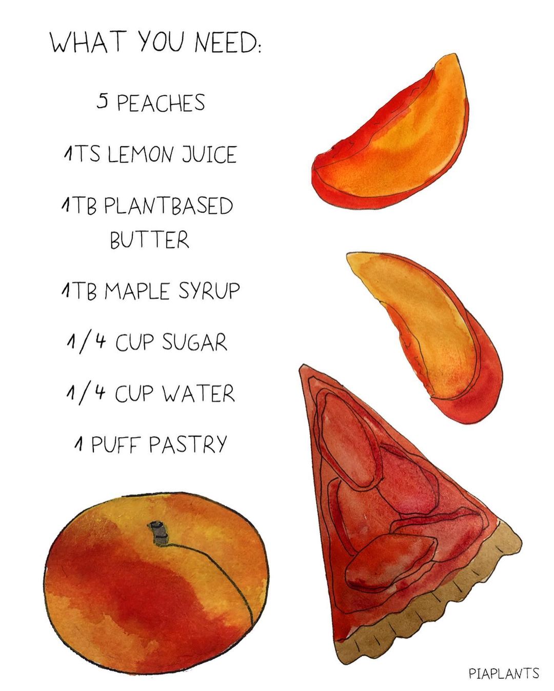French peach tarte tartin