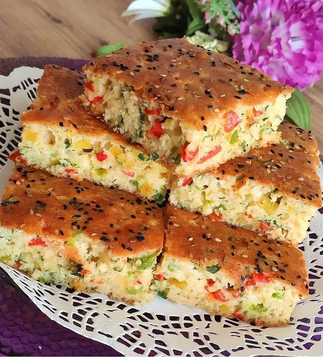 Savory Vegetable and Cheese Cake