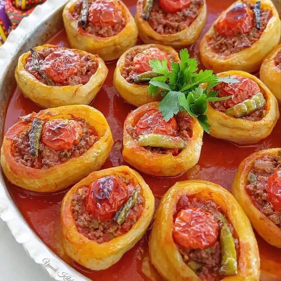 Baked Stuffed Potatoes Turkish Style
