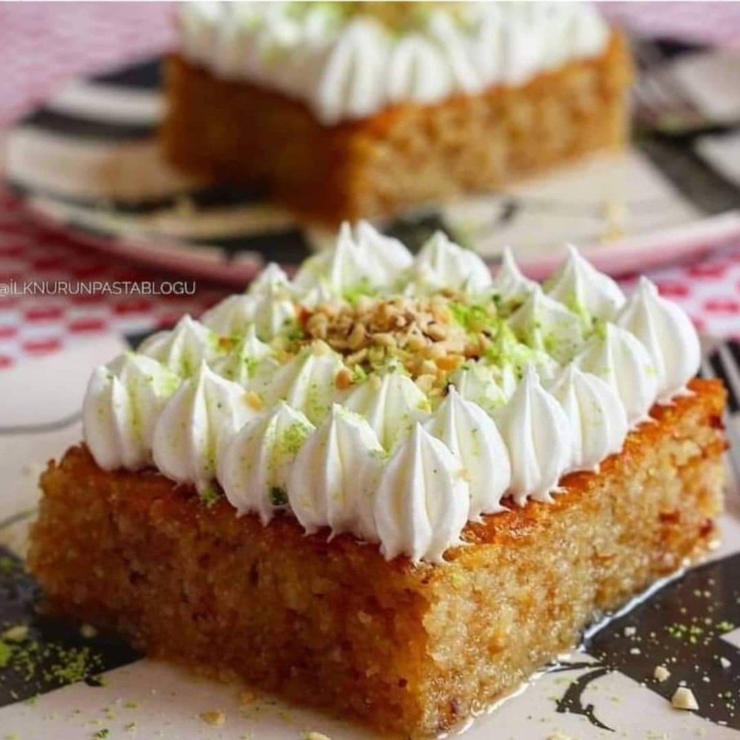 Turkish Kadayif Revani Dessert