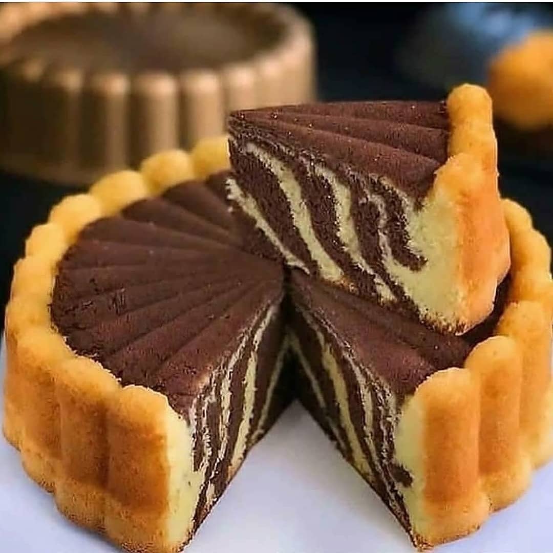 Patterned Chocolate Marble Cake