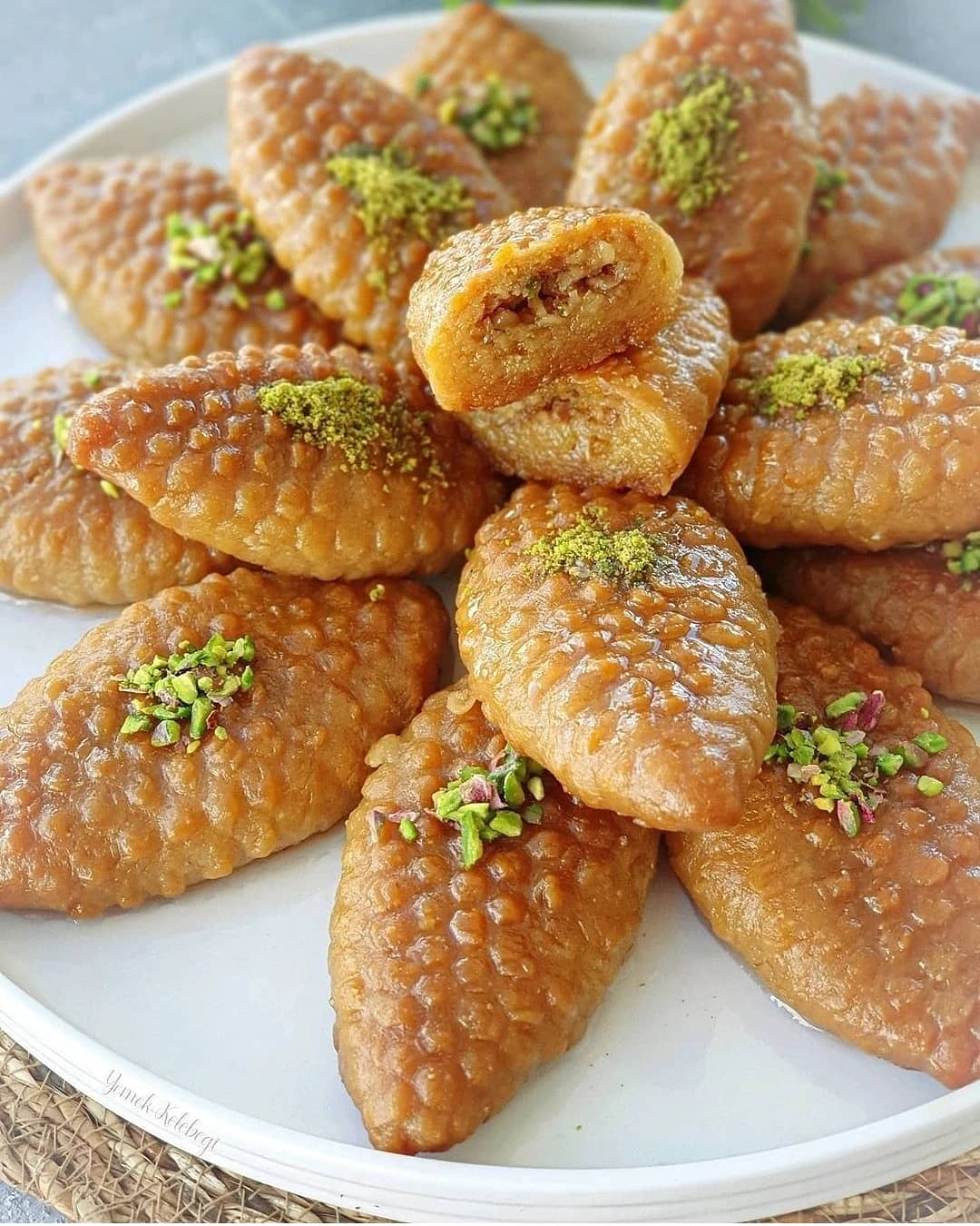 Traditional Turkish Kalburabasti Dessert