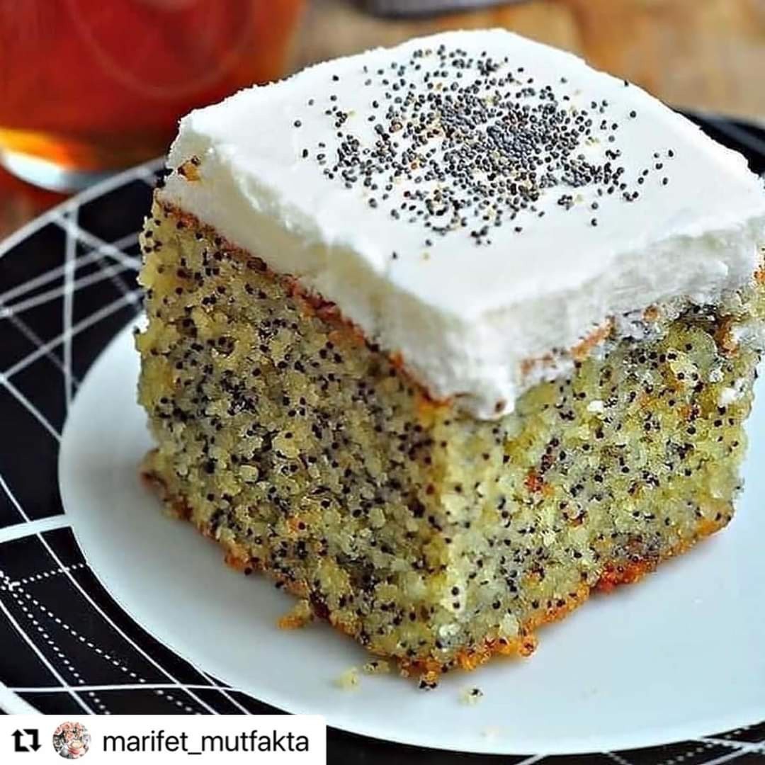 Poppy Seed Revani Cake
