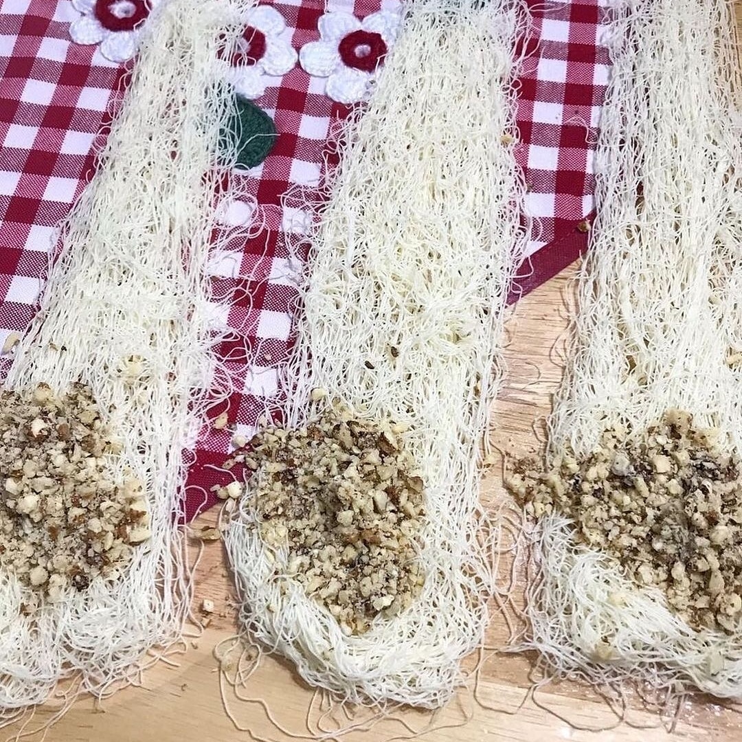 Traditional Turkish Kadayıf Rolls
