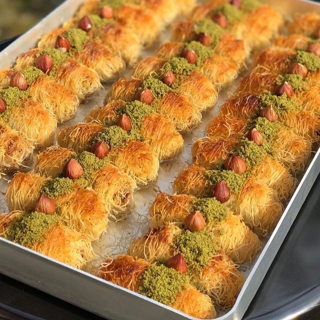 Traditional Turkish Kadayıf Rolls