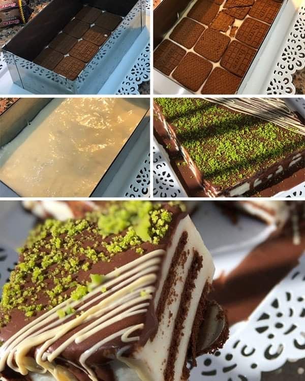 Biscuit Layer Cake with Chocolate Ganache